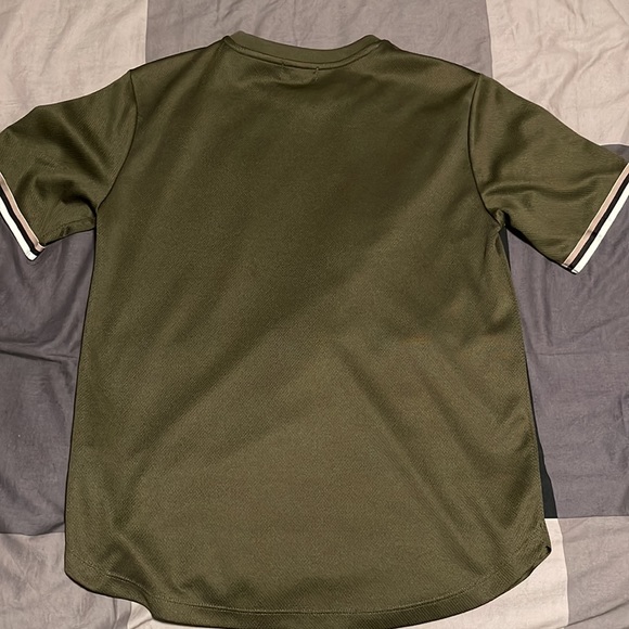 Olive Forever 21 Mens XS Jersey Shirt - Picture 2 of 3